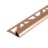 Durondell Aluminum Round Edge profile - Tile trim - 3/8 - Copper Anodized Brushed - Tile Edge Trim - BUILDMYPLACE