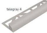 Durondell Aluminum Round Edge profile - Tile trim - 3/8 in - Talegray 4 - Powder Coated - Tile Edge Trim - BUILDMYPLACE
