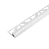 Durondell Aluminum Round Edge profile - Tile trim - 3/8 in - Warm White - Powder Coated - Edge Trim - BUILDMYPLACE