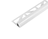 Durondell Aluminum Round Edge profile - Tile trim - 3/8 in - White - Powder Coated - Tile Edge Trim - BUILDMYPLACE
