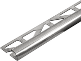 Durondell Round Edge profile - Tile trim - 3/8 in - Stainless Steel Natural - Tile Edge Trim - BUILDMYPLACE