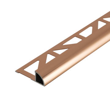 Durondell Aluminum Round Edge profile - Tile trim - 3/8 - Copper Anodized Brushed - Tile Edge Trim