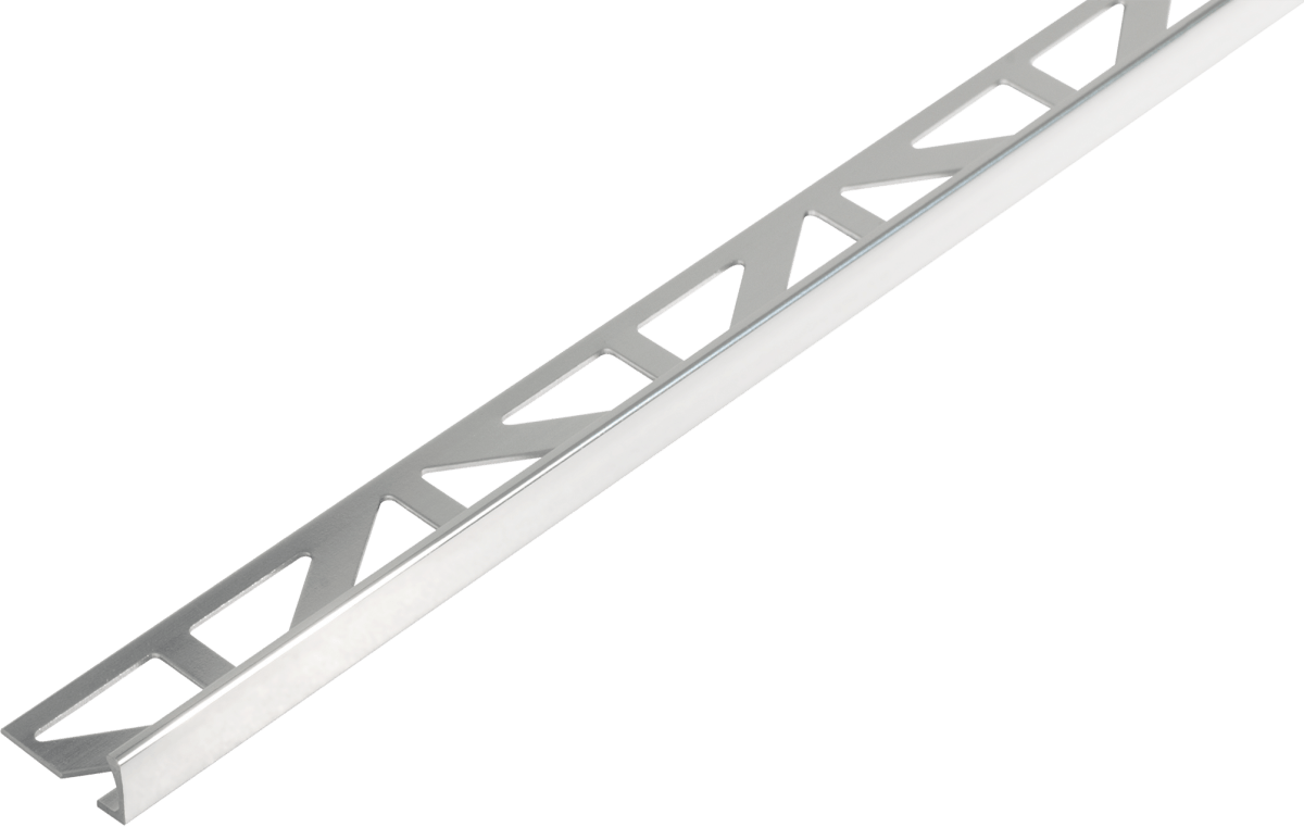 Durosol Aluminum Profile L Shaped Edge Trim 11/32 in. Silver Anodized Tile Edge Trim - BUILDMYPLACE