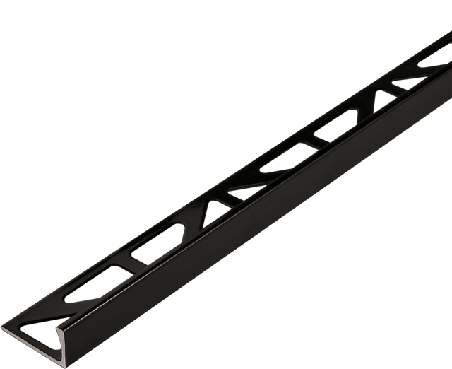 Durosol Aluminum Profile L Shaped Edge Trim 1/2 in. Black - Powder Coated Tile Edge Trim - BUILDMYPLACE