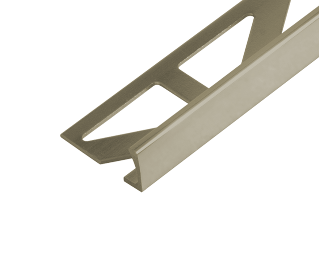 Durosol Aluminum Profile L Shaped Edge Trim 1/2 in. Nickel Anodized Tile Edge Trim - BUILDMYPLACE