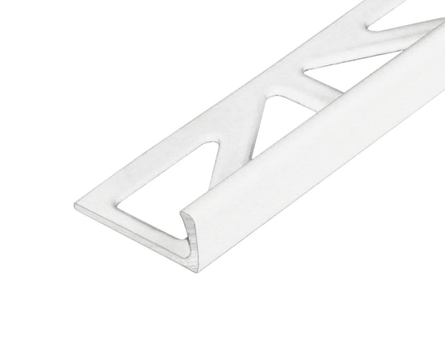 Durosol Aluminum Profile L Shaped Edge Trim 1/2 in. White Powder Coated Tile Trim - BUILDMYPLACE