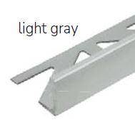 Durosol Aluminum Profile L Shaped Edge Trim 5/16 in. Light Gray - Powder Coated Tile Edge Trim - BUILDMYPLACE