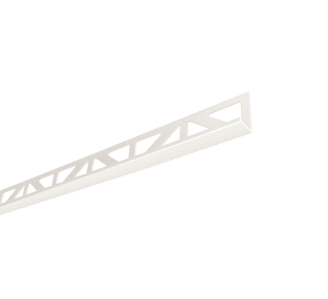 Durosol Aluminum Profile L Shaped Edge Trim 5/16 in. Warm White Powder Coated Tile Trim - BUILDMYPLACE