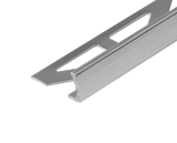 Durosol L Shaped Edge Trim 1/2 in - Mercury - High Gloss Anaodized Brushed - Tile Edge Trim - BUILDMYPLACE
