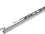 Durosol L Shaped Edge Trim 1/2 in - Silver - High Gloss Anaodized - Tile Edge Trim - BUILDMYPLACE