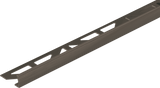 Durosol L Shaped Edge Trim 3/8 in - Bronze - Anaodized Brushed - Tile Edge Trim - BUILDMYPLACE