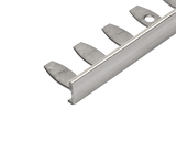 Durosol Profile Bendable 3/8 in. L - shaped edge trim Stainless Steel Natural Metal Tile Trim - BUILDMYPLACE