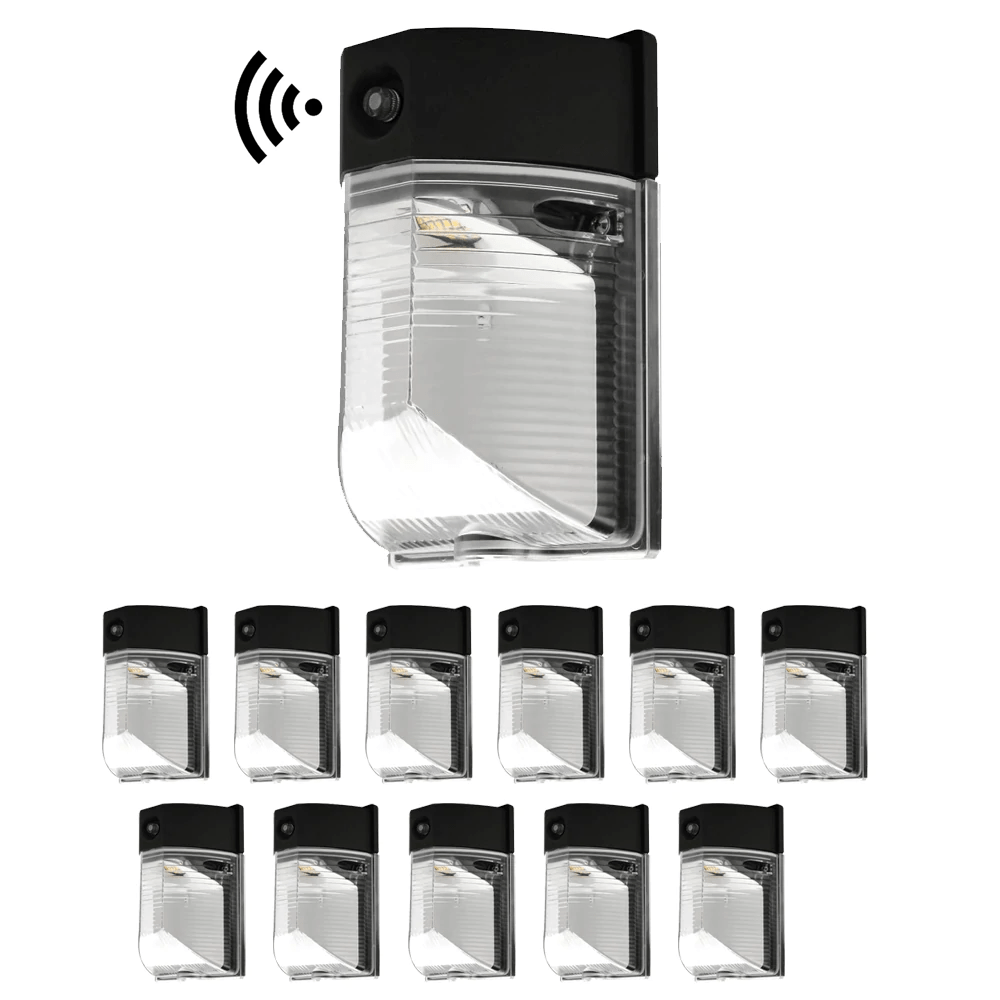 Dusk to Dawn - LED Wall Pack, 13W/18W/26W Wattage Adjustable, 3000K/4000K/5700K CCT Changeable, Outdoor Security Light - BUILDMYPLACE