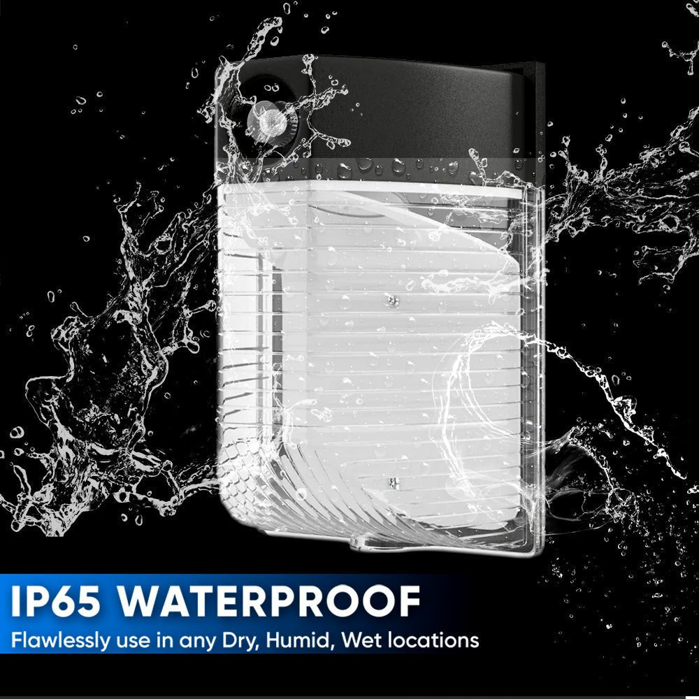 Dusk to Dawn - LED Wall Pack, 13W/18W/26W Wattage Adjustable, 3000K/4000K/5700K CCT Changeable, Outdoor Security Light - BUILDMYPLACE