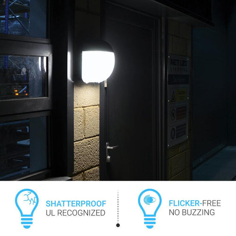 Dusk to Dawn - LED Wall Pack, 13W/18W/26W Wattage Adjustable, 3000K/4000K/5700K CCT Changeable, Outdoor Security Light - BUILDMYPLACE