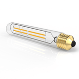 E26 8W Vintage LED Bulb T10 LED Tubular Bulb, 4 - Filament Light Bulb, Dimmable, 2700K, 120V/60Hz, 900LM, Clear - BUILDMYPLACE