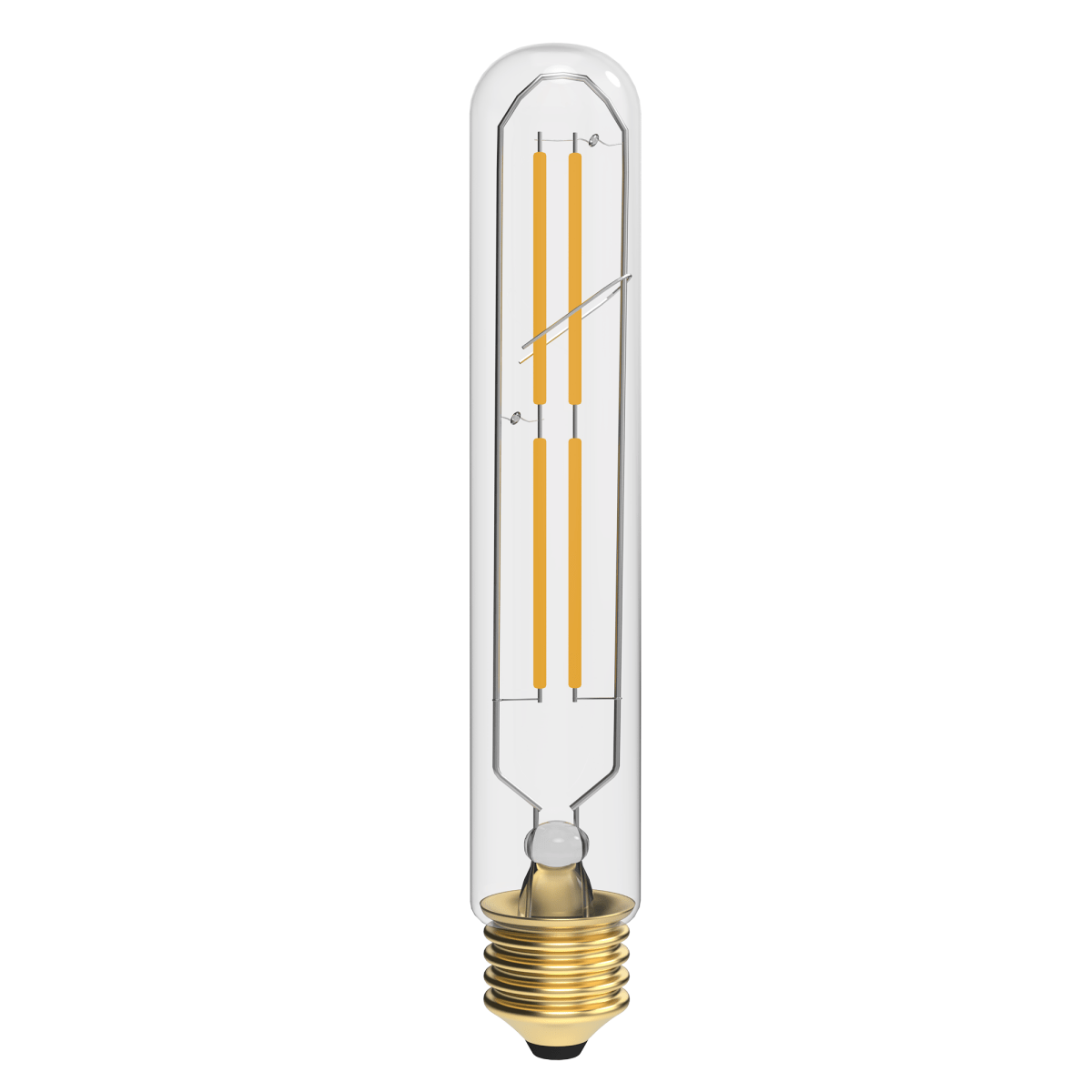 E26 8W Vintage LED Bulb T10 LED Tubular Bulb, 4 - Filament Light Bulb, Dimmable, 2700K, 120V/60Hz, 900LM, Clear - BUILDMYPLACE