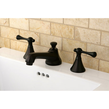 Ê8" Widespread Lavatory Faucet With Brass Pop Up, 5.1" In Spout Reach - BUILDMYPLACE