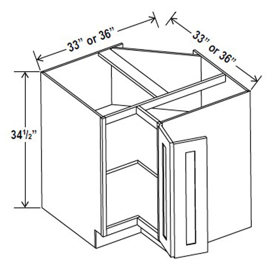 Easy Reach Base Cabinet - 33W x 34 - 1/2H - 1D - Aspen White - BUILDMYPLACE