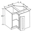 Easy Reach Base Cabinet - 33"W x 34 - 1/2"H x 24"D - 1D - Aria Shaker Espresso - BUILDMYPLACE