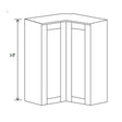 Easy Reach Corner Cabinet - 24 W X 30 H X 12 D - Aria Shaker Espresso - BUILDMYPLACE