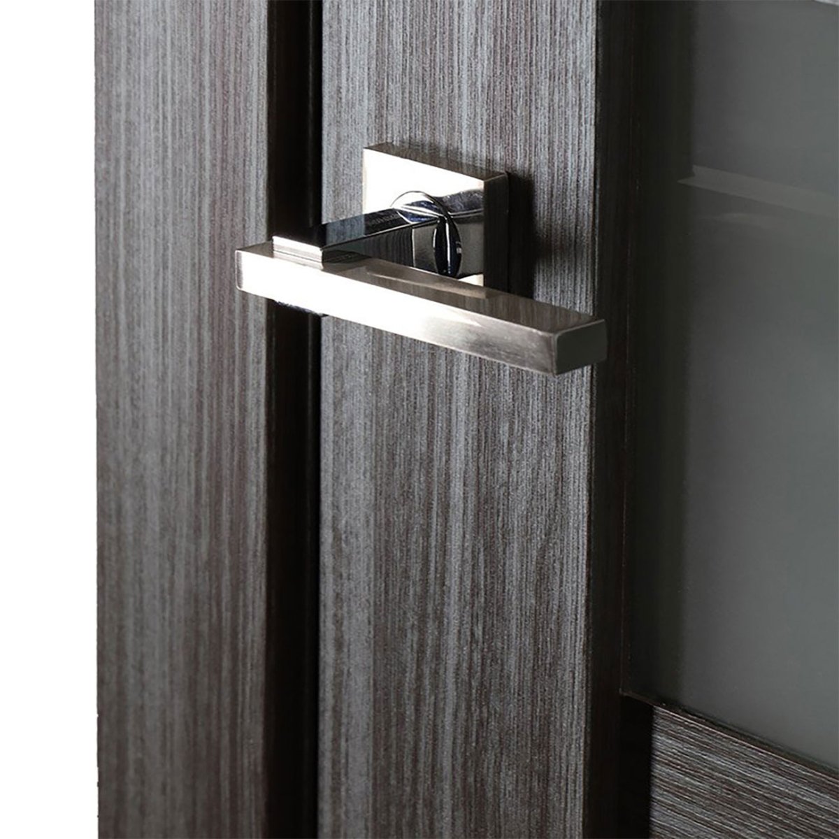 Edna Vetro Interior Door in Gray Oak Finish - BUILDMYPLACE