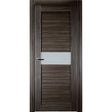 Edna Vetro Interior Door in Gray Oak Finish - BUILDMYPLACE