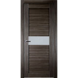 Edna Vetro Interior Door in Gray Oak Finish - BUILDMYPLACE