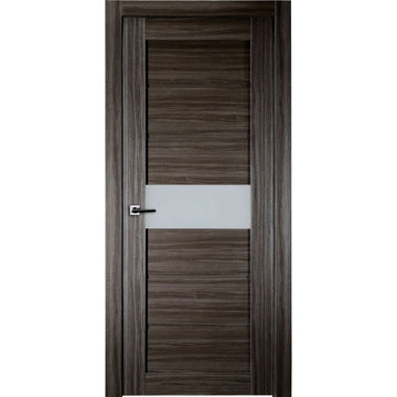 Edna Vetro Interior Door in Gray Oak Finish