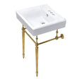 Edwardian 20" x 18" Console Sink with Brass Legs - BUILDMYPLACE