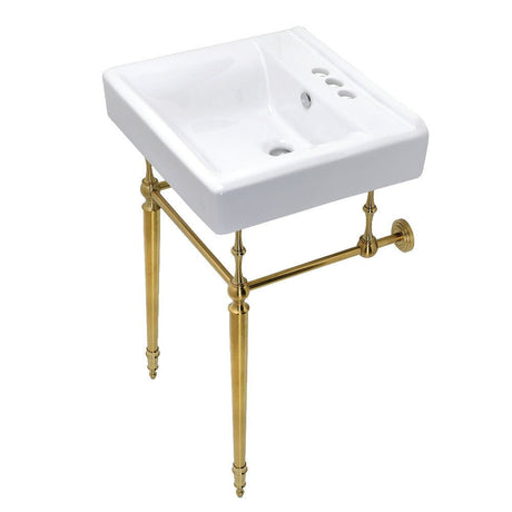 Edwardian 20" x 18" Console Sink with Brass Legs - BUILDMYPLACE