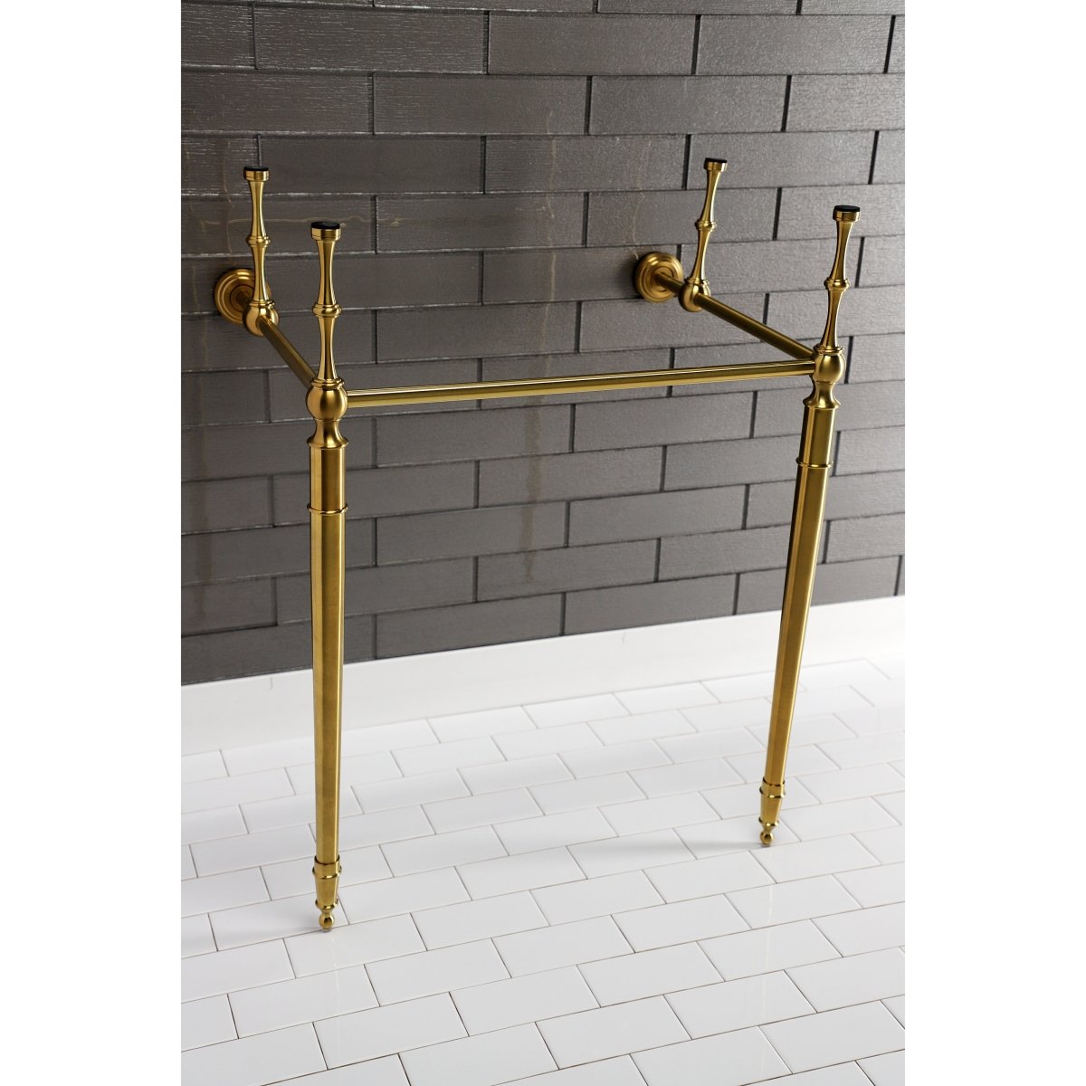 Edwardian 22" x 19" Brass Console Sink Legs - BUILDMYPLACE