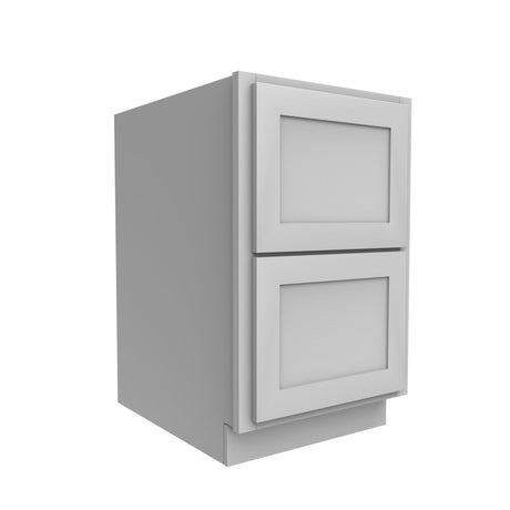 Elegant Dove - 2 Drawer Base Cabinet | 24"W x 34.5"H x 24"D - BUILDMYPLACE