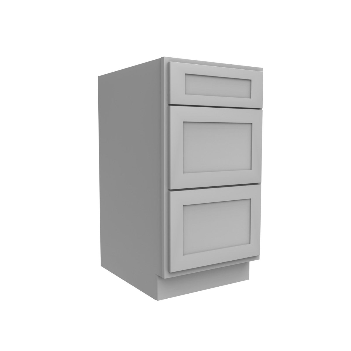 Elegant Dove - 3 Drawer Base Cabinet | 18"W x 34.5"H x 24"D - BUILDMYPLACE