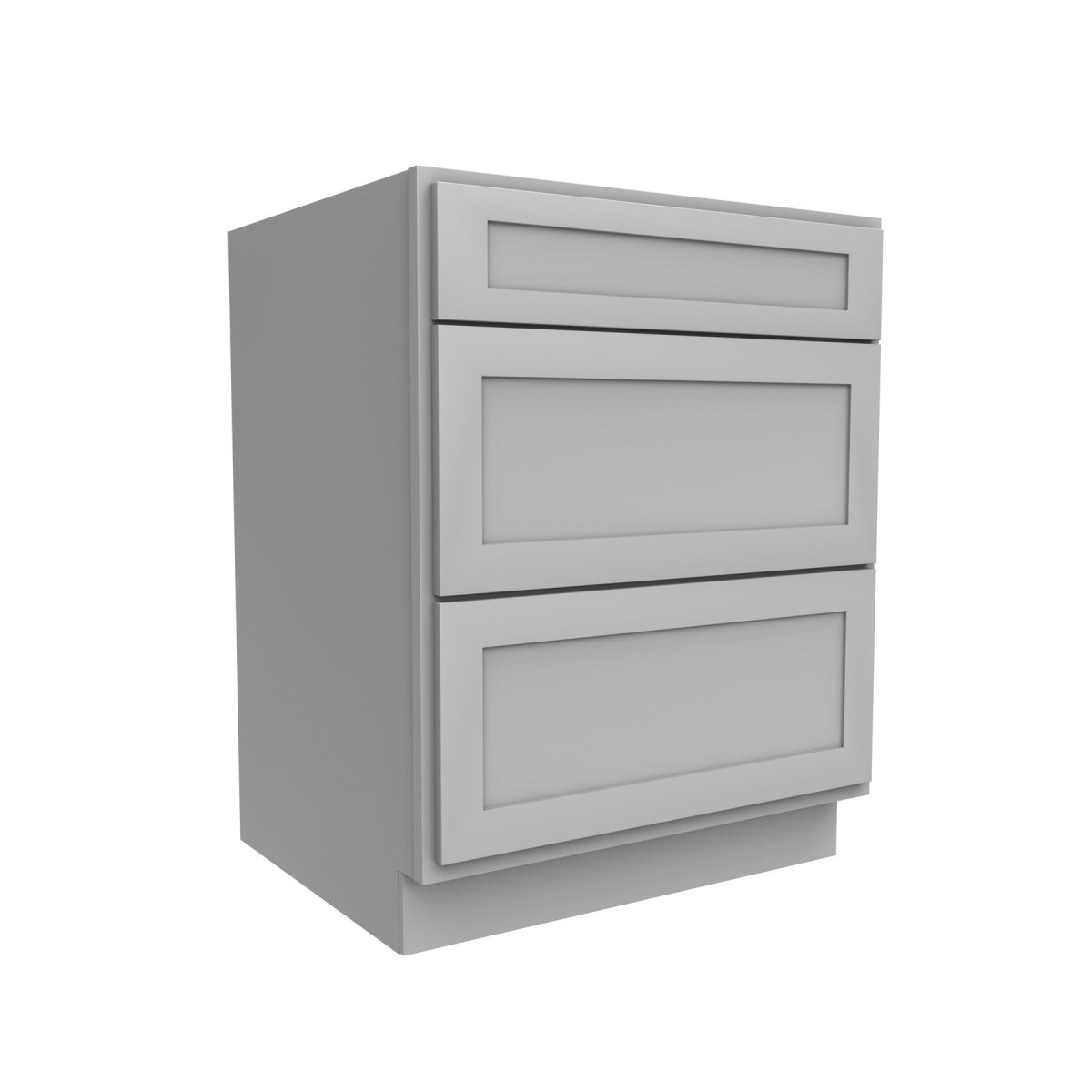 Elegant Dove - 3 Drawer Base Cabinet | 27"W x 34.5"H x 24"D - BUILDMYPLACE