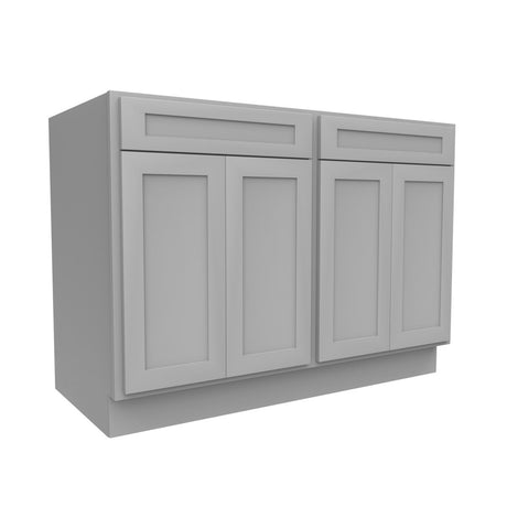 Elegant Dove - 4 Door Sink Base Cabinet | 48"W x 34.5"H x 24"D - BUILDMYPLACE