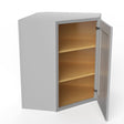 Elegant Dove - Corner Wall Cabinet | 24"W x 30"H x 12"D - BUILDMYPLACE