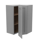 Elegant Dove - Corner Wall Cabinet | 24"W x 30"H x 12"D - BUILDMYPLACE