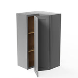 Elegant Dove - Corner Wall Cabinet | 24"W x 42"H x 12"D - BUILDMYPLACE