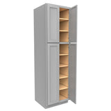 Elegant Dove - Double Door Utility Cabinet | 24"W x 84"H x 24"D - BUILDMYPLACE