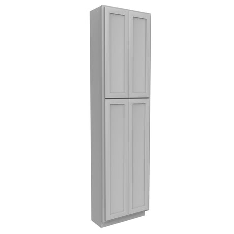 Elegant Dove - Double Door Utility Cabinet | 24"W x 90"H x 12"D - BUILDMYPLACE