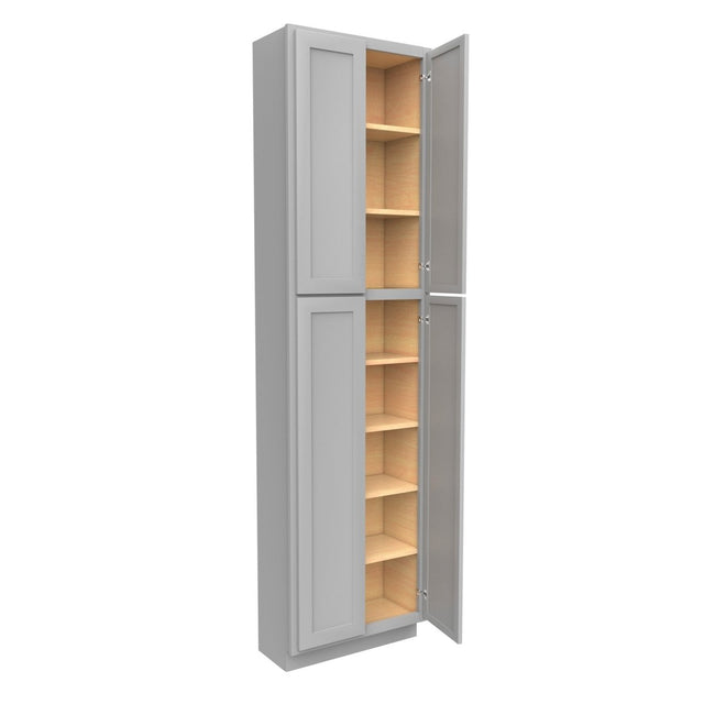 Elegant Dove - Double Door Utility Cabinet | 24"W x 90"H x 12"D - BUILDMYPLACE