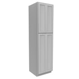 Elegant Dove - Double Door Utility Cabinet | 24"W x 90"H x 24"D - BUILDMYPLACE