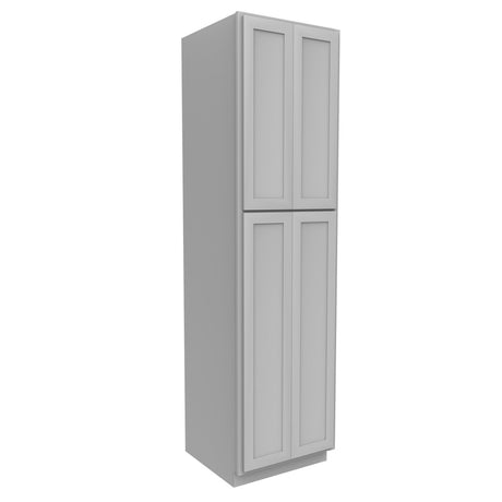 Elegant Dove - Double Door Utility Cabinet | 24"W x 90"H x 24"D - BUILDMYPLACE