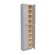 Elegant Dove - Double Door Utility Cabinet | 24"W x 96"H x 12"D - BUILDMYPLACE