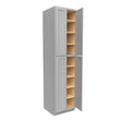 Elegant Dove - Double Door Utility Cabinet | 24"W x 96"H x 24"D - BUILDMYPLACE