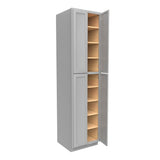 Elegant Dove - Double Door Utility Cabinet | 24"W x 96"H x 24"D - BUILDMYPLACE