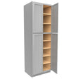 Elegant Dove - Double Door Utility Cabinet | 30"W x 90"H x 24"D - BUILDMYPLACE