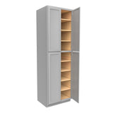 Elegant Dove - Double Door Utility Cabinet | 30"W x 96"H x 24"D - BUILDMYPLACE