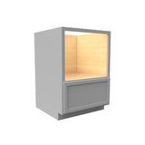 Elegant Dove - Microwave Base Cabinet | 24"W x 34.5"H x 24"D - BUILDMYPLACE